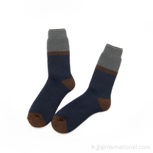 Patchwork de couleur unie de haute qualité chaussettes pour hommes